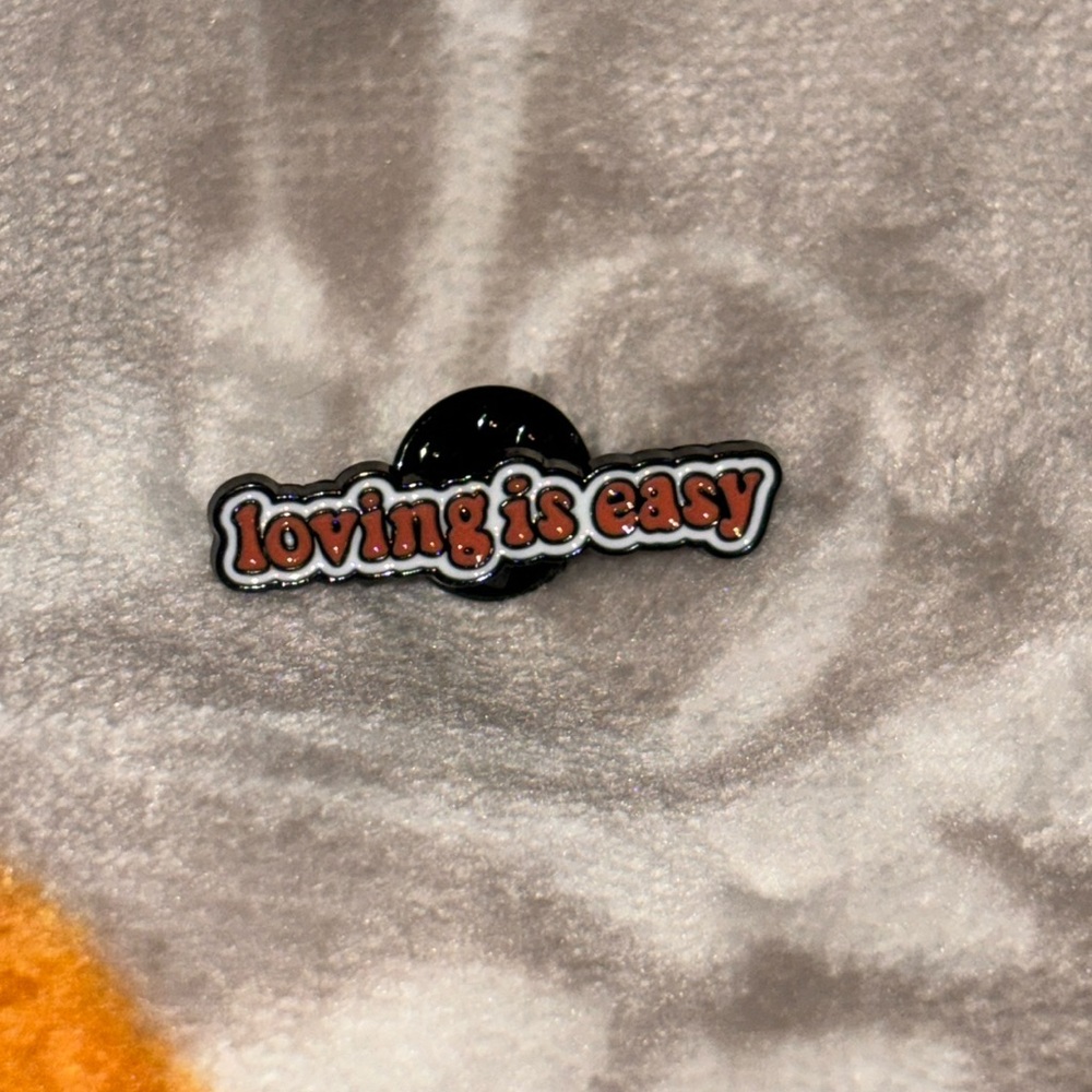 Loving is Easy Dainty Red & White Lover Simple Metal & Enamel Pin
